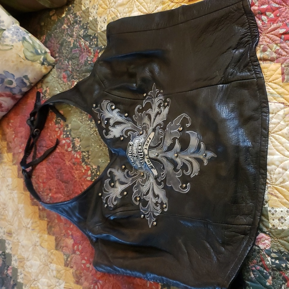 Harley Davidson Leather Halter- Size Medium